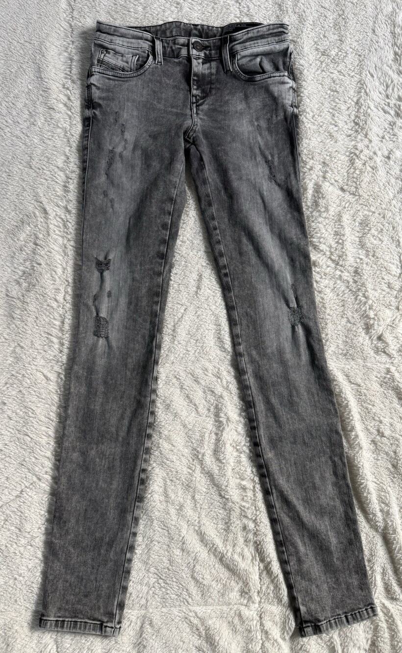 Diesel DNA s/s 2016 Women’s Size 27 Black Skinzee-Low Super Slim-Skinny Jeans